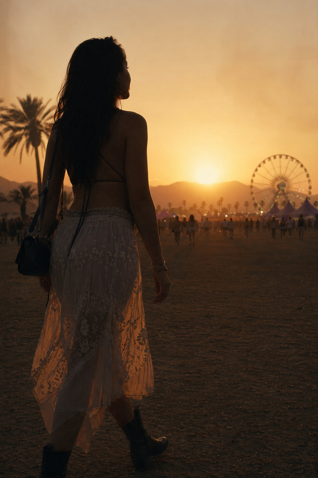 Coachella — Sunset silhouette